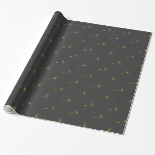 Dandelion Wrapping Paper yellow/grey