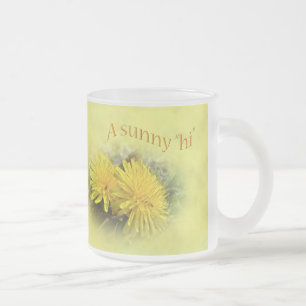 Dandelions - A Sunny Hi Frosted Glass Coffee Mug