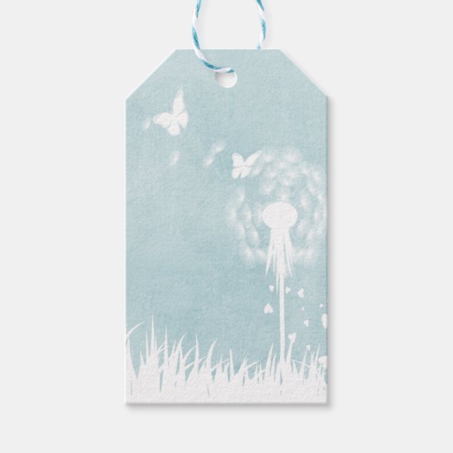 Dandelions, Butterflies & Blue Skies Gift Tags (Front)
