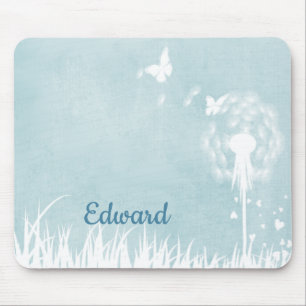 Dandelions, Butterflies & Blue Skies Mouse Mat