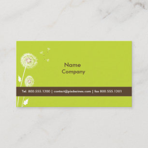 DANDELIONS/DIY colour/moss green dark chocolate Business Card