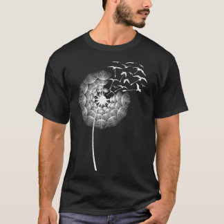 Dandelions Dove of Peace Bird lover Dandelion Bird T-Shirt
