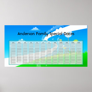 Dandelions Eternal Calendar Poster