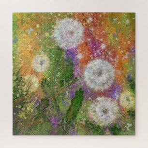 Dandelions Field Jigsaw Puzzle - Painting