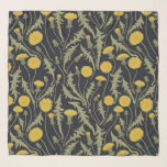 Dandelions, green, yellow and black scarf<br><div class="desc">Hand-painted vector dandelions. Spring pattern.</div>