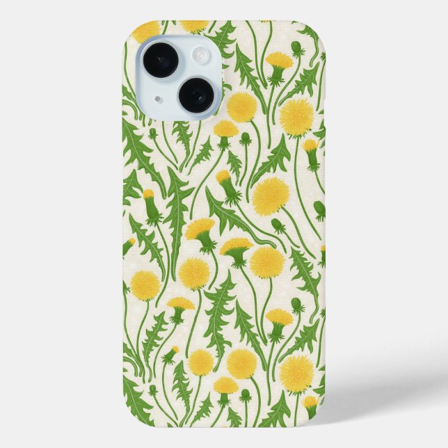 Dandelions, green, yellow and white Case-Mate iPhone case (Back)