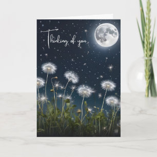 Dandelions In Moonlight Thinking of You Card