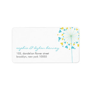 Dandelions Love Cute Summer Wedding Address Labels