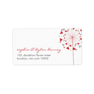 Dandelions Love Cute Summer Wedding Address Labels