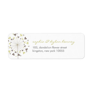 Dandelions Love Cute Summer Wedding Address Labels