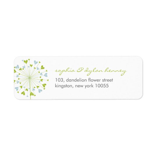 Dandelions Love Cute Summer Wedding Address Labels