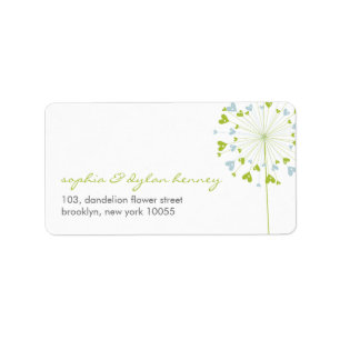 Dandelions Love Cute Summer Wedding Address Labels