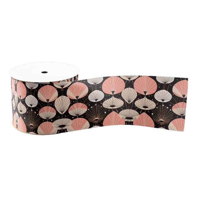 Dandelions -Mid-century- Retro Modern Design Grosgrain Ribbon (Spool)