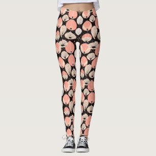 Dandelions -Mid-century- Retro Modern Design Leggings