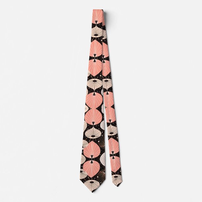 Dandelions -Mid-century- Retro Modern Design Tie (Front)