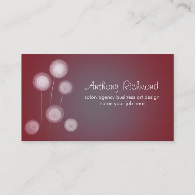 dandelions modern stylish business cards (Front)