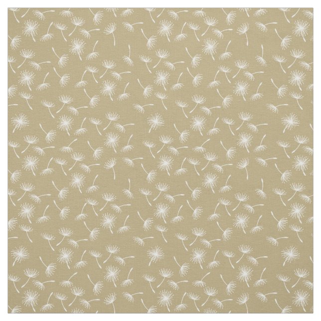 Dandelions on Gold Fabric (Swatch)