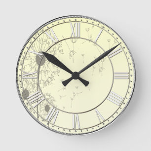 Dandelions Round Clock