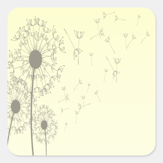 Dandelions Square Sticker (Front)