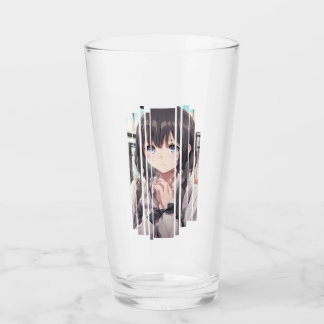 Dandere Delight: Shy Anime Girl Glass