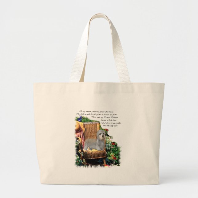 Dandie Dinmont Terrier Art Gifts Large Tote Bag (Front)