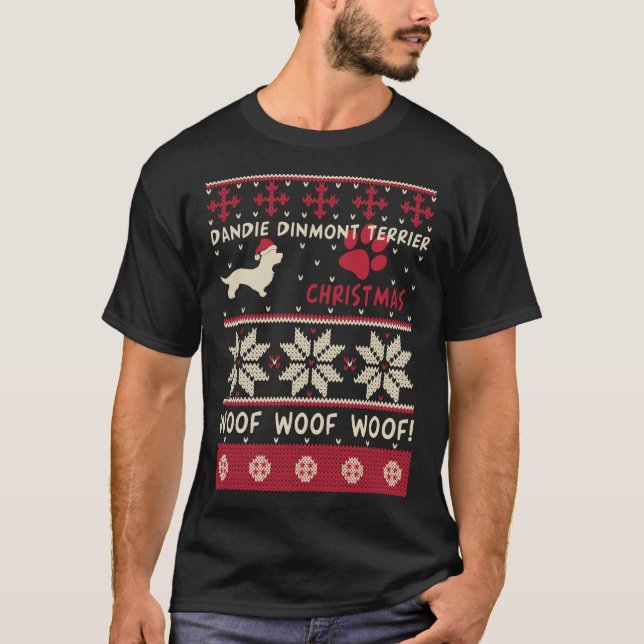 Dandie Dinmont Terrier Christmas Sweater Funny Gif (Front)