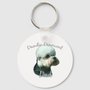 Dandie Dinmont Terrier Dad 2 Key Ring