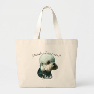 Dandie Dinmont Terrier Dad 2 Large Tote Bag
