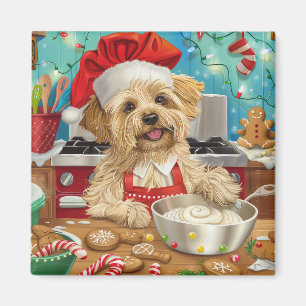 Dandie Dinmont Terrier Holiday Baking: Christmas Magnet