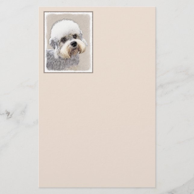 Dandie Dinmont Terrier Painting Original Dog Art (Front)