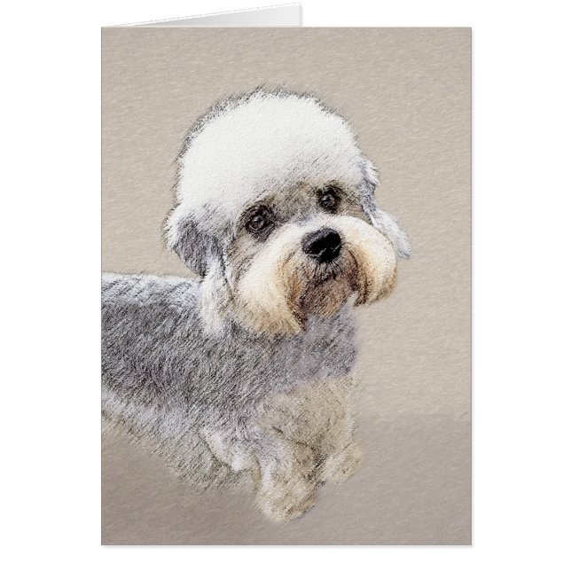 Dandie Dinmont Terrier Painting Original Dog Art (Front)
