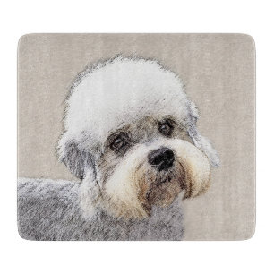 Dandie Dinmont Terrier Painting Original Dog Art Cutting Board