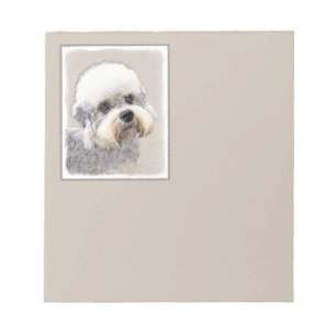 Dandie Dinmont Terrier Painting Original Dog Art Notepad