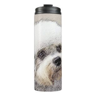 Dandie Dinmont Terrier Painting Original Dog Art Thermal Tumbler
