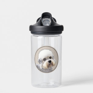 Dandie Dinmont Terrier Painting Original Dog Art Water Bottle
