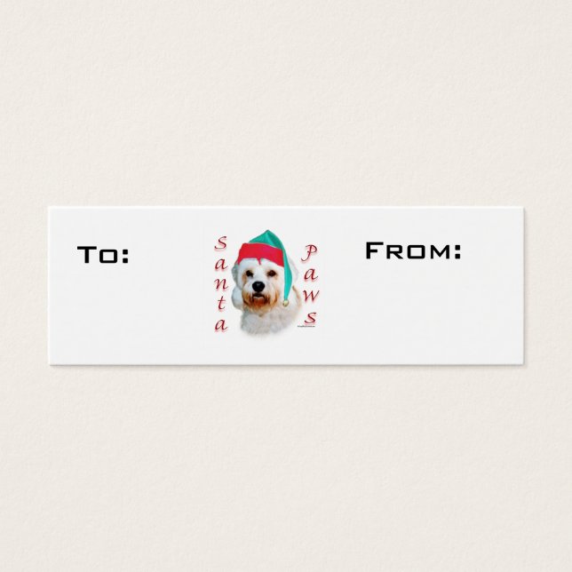 Dandie Dinmont Terrier Paws Gift Tags (Front)