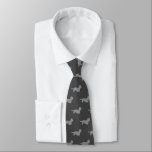 Dandie Dinmont Terrier Silhouettes Pattern Grey Tie<br><div class="desc">This original Dandie Dinmont Terriers pattern neck tie makes a great gift for dog dads! Available in a variety of colours, this cool tie makes a statement for anyone who loves a Dandie. An awesome gift for the guy who wears a tie for business, or for special events like holiday...</div>