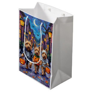 Dandie Dinmont Terrier Trick-or-Treating Halloween Medium Gift Bag