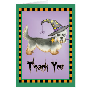 Dandie Dinmont Terrier Witch Thank You card