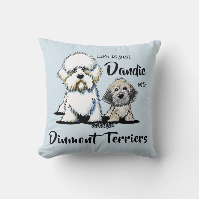 Dandie Dinmont Terriers Cushion (Front)