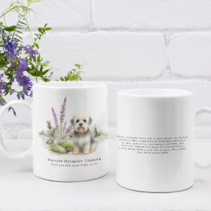 Dandie Dinmont Watercolor Dog & Breed Quote Coffee Mug