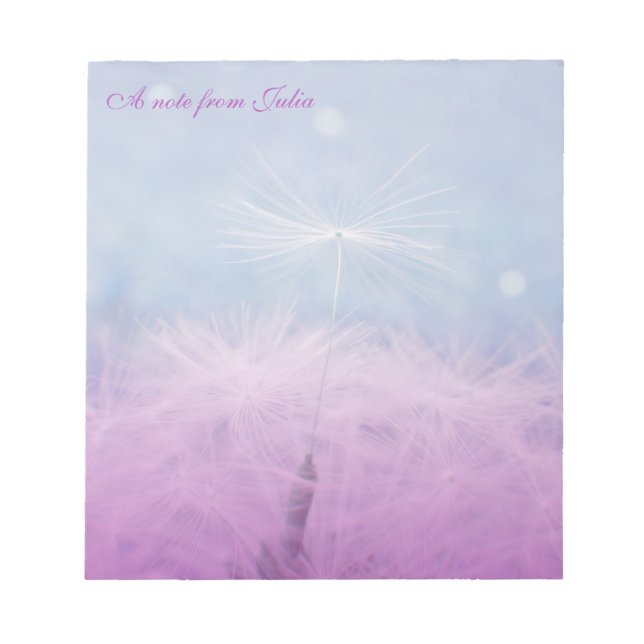 Dandilion Wish Notebook, Jotter, Notepad (Front)