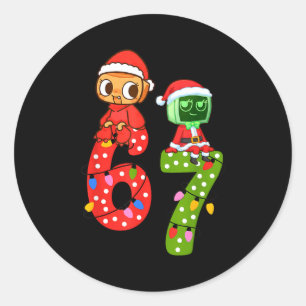 Dandy Bruh 67 Days Meme Humor 6 7 Shelly World Six Classic Round Sticker