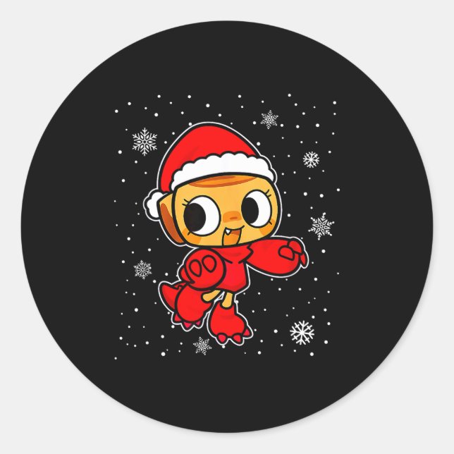 Dandy Christmas Toons World Shelly Toon Boys Kids  Classic Round Sticker (Front)