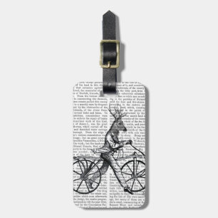 Dandy Deer on Vintage Bicycle Luggage Tag