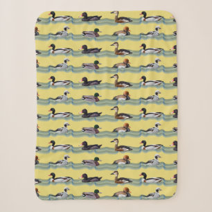 Dandy Ducks Sherpa Blanket (Yellow)