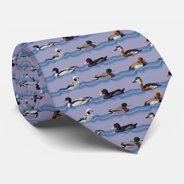 Dandy Ducks Tie Double Sided Design (Lilac) (Rolled)
