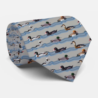 Dandy Ducks Tie Double Sided Print (Grey)
