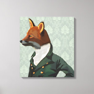 Dandy Fox Portrait Canvas Print