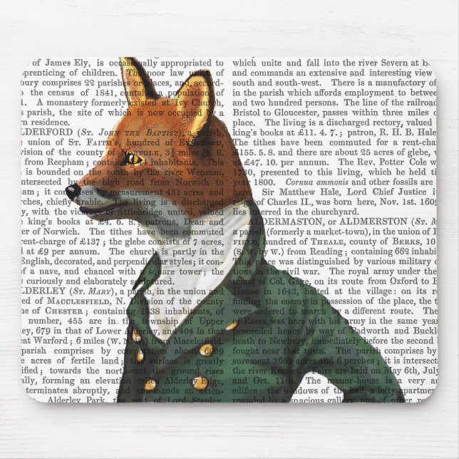 Dandy Fox Portrait Mouse Mat (Front)